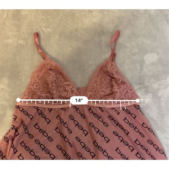 BEBE Pink Slip Dress Y2K 2000s juniors XL - Picture 5 of 5